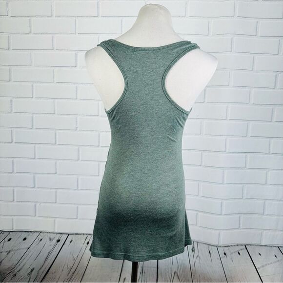 10/$25🦋 Forever 21 Gray Glitter Ruched Racerback Tank - Size Large - Picture 4 of 10